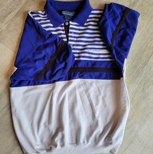 Vintage Men's Polo Sweatshirt, Large